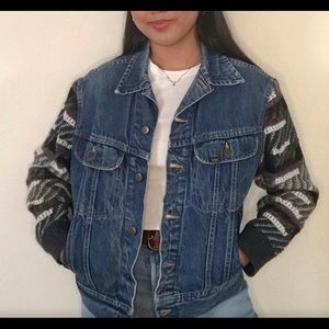 Lee's denim jacket with sweater sleeves